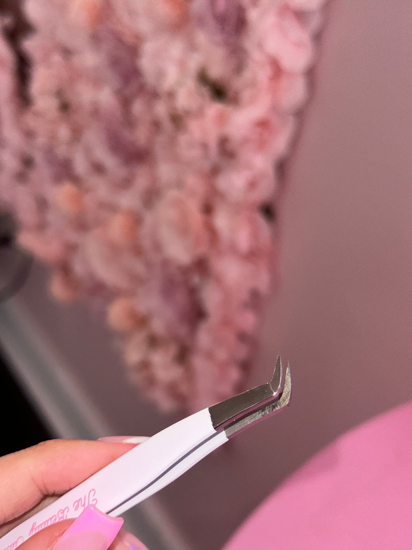 Thick Boot Angled Tweezer “Fiber Tip Collection” 🤍🎀