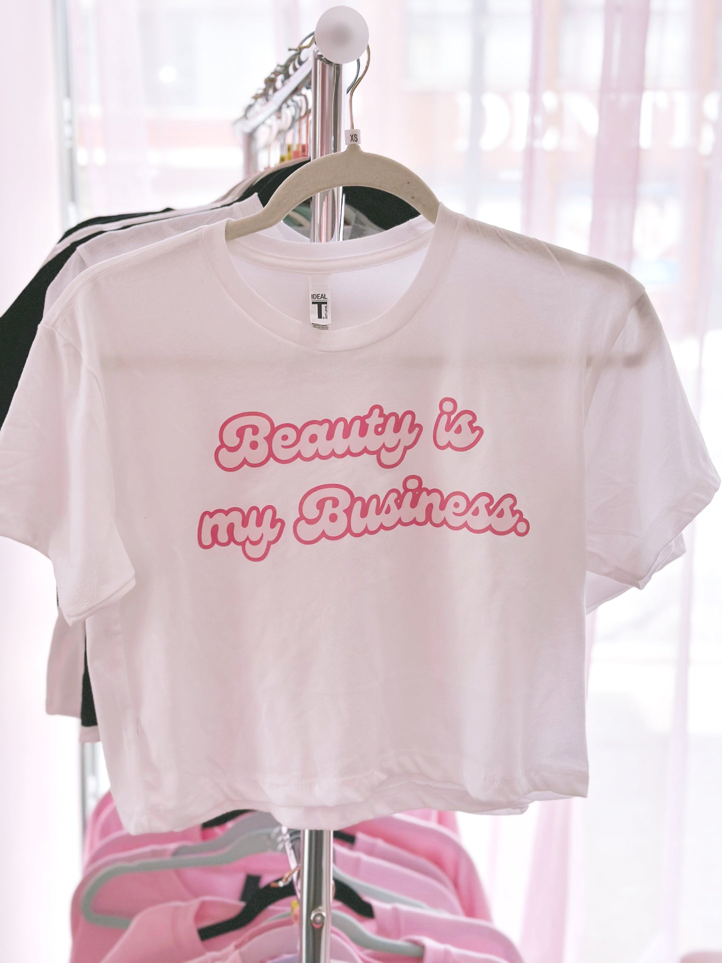 Crop Top (bubble font) “Beauty is my Business”