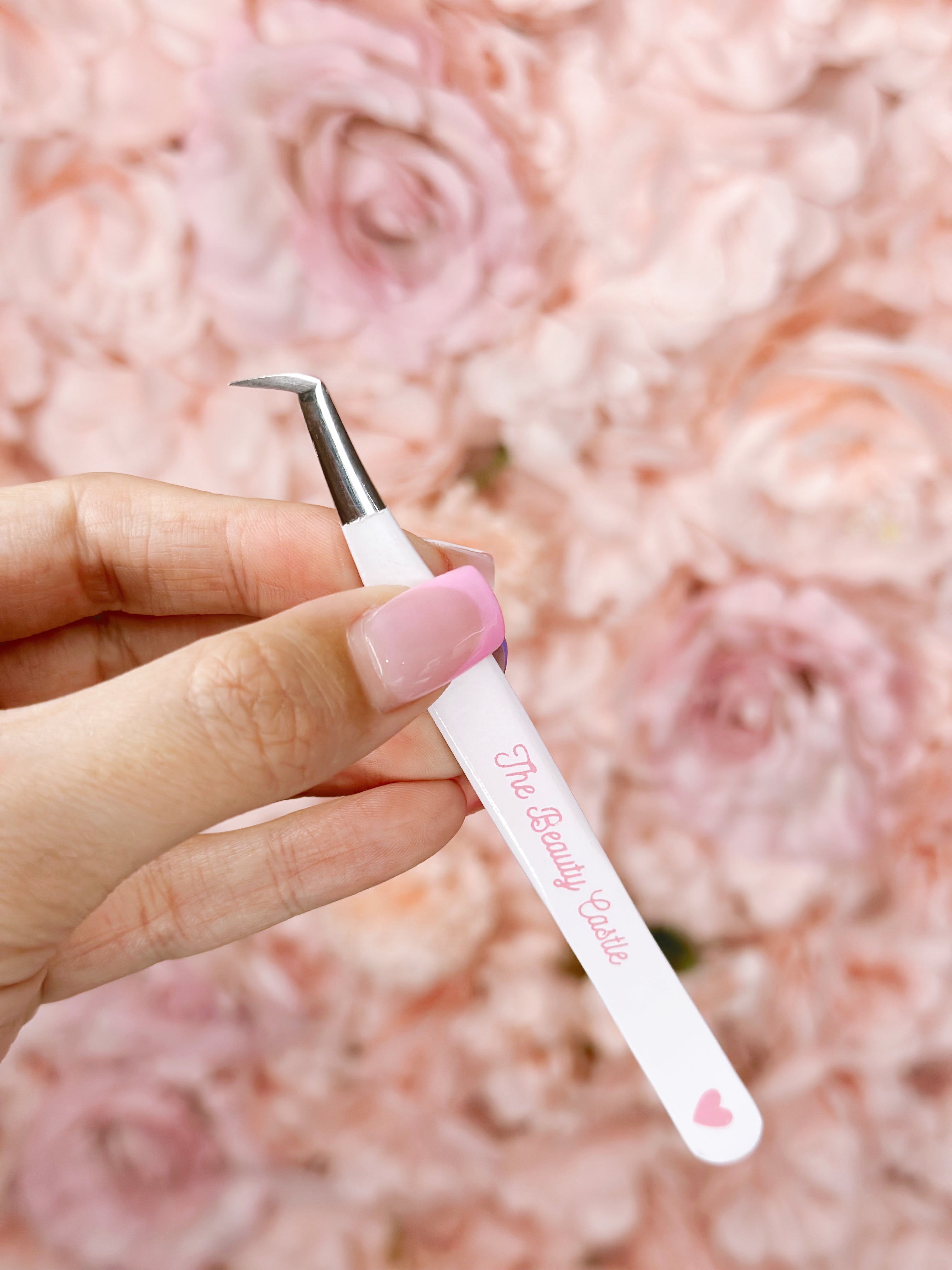 Thick Boot Angled Tweezer “Fiber Tip Collection” 🤍🎀