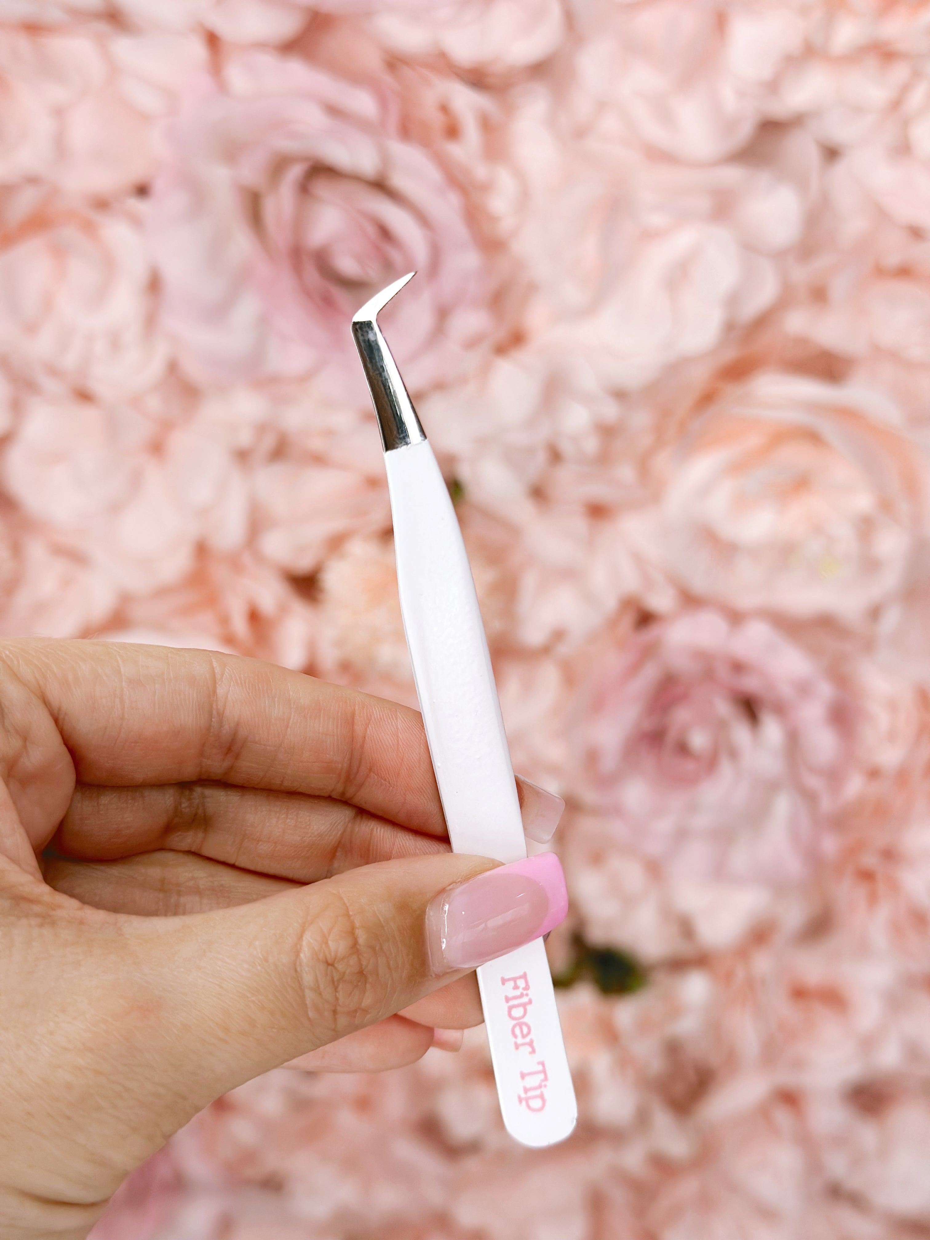 Thick Boot Angled Tweezer “Fiber Tip Collection” 🤍🎀