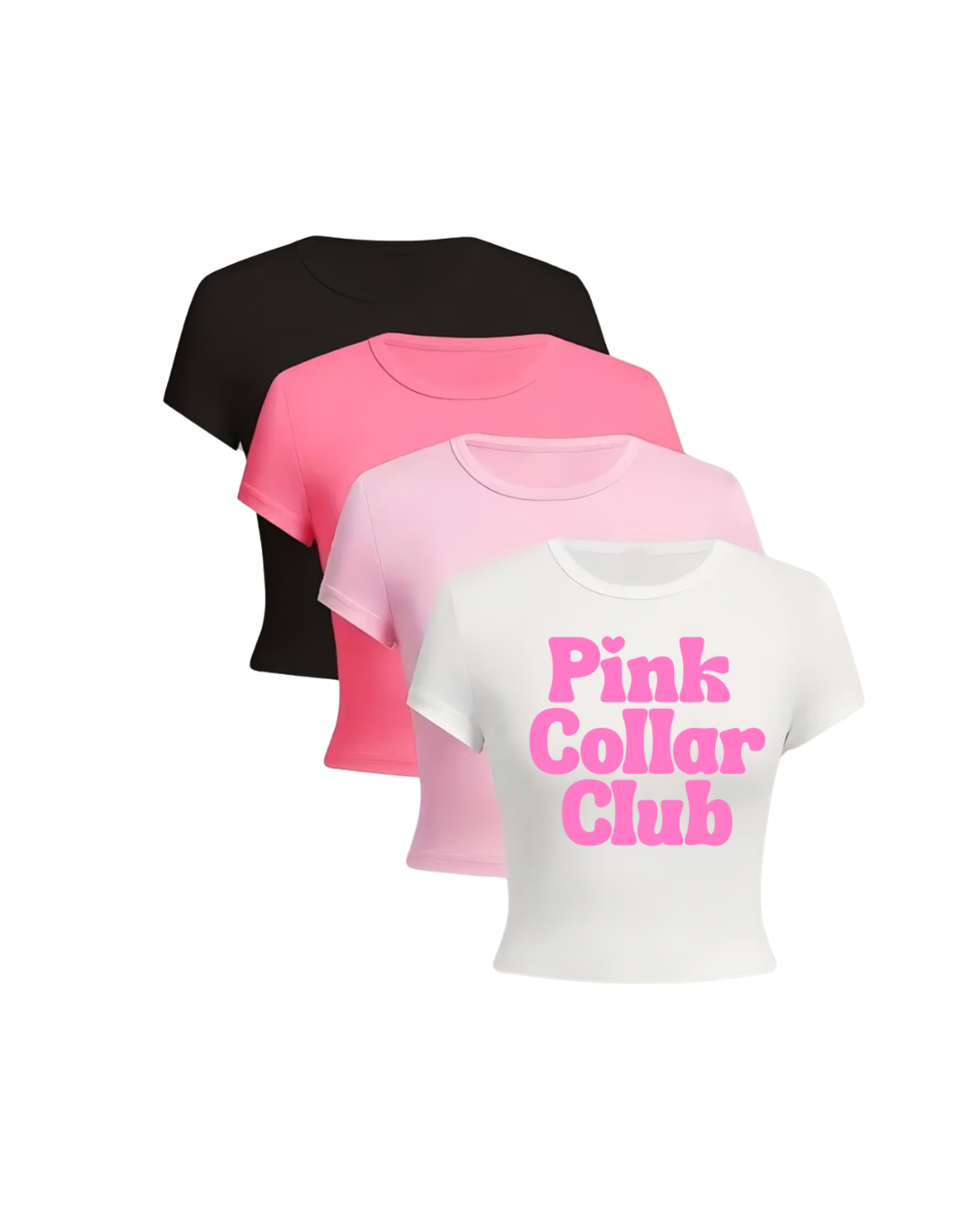 Pink Collar Baby Tee 👚