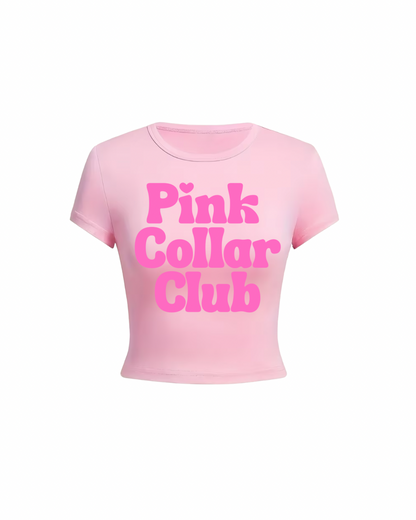 Pink Collar Baby Tee 👚