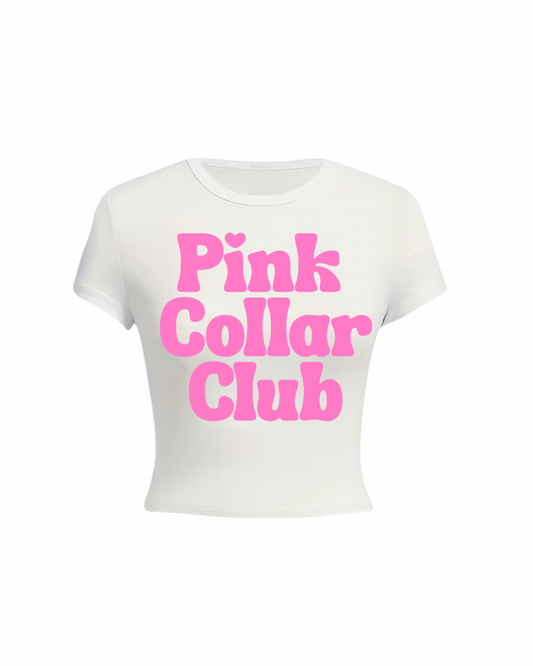 Pink Collar Baby Tee 👚